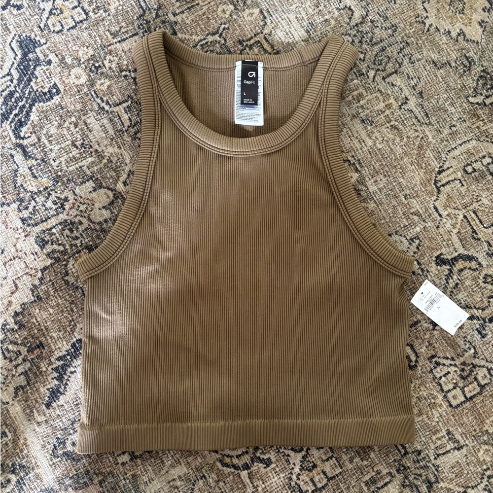 Gap brown ribbed work out top